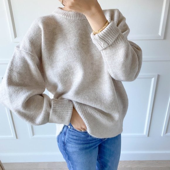 (✨LAST ONE✨) Thick Sweater Wool/Mohair Cream - Picture 10 of 15